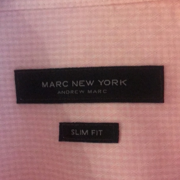 Brand New Marc New York Slim Fit pink and white dress shirt Andrew Marc 2 for 30 - Picture 3 of 4